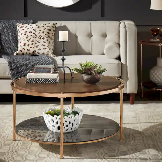 Celsus Champagne Gold Coffee Table Set with Storage by iNSPIRE Q Bold