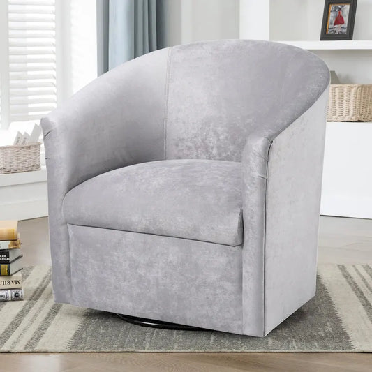 Ellery Modern Microfiber Swivel Accent Chair by Greyson Living