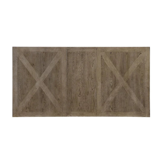 Roundhill Furniture Birmingham 7-piece Driftwood Finish Table with Nail Head Chairs Dining Set