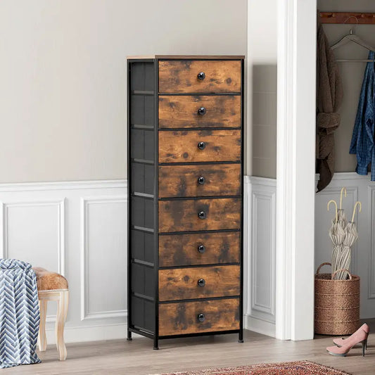 VredHom 8 Dresser Vertical Storage Tower Cabinet