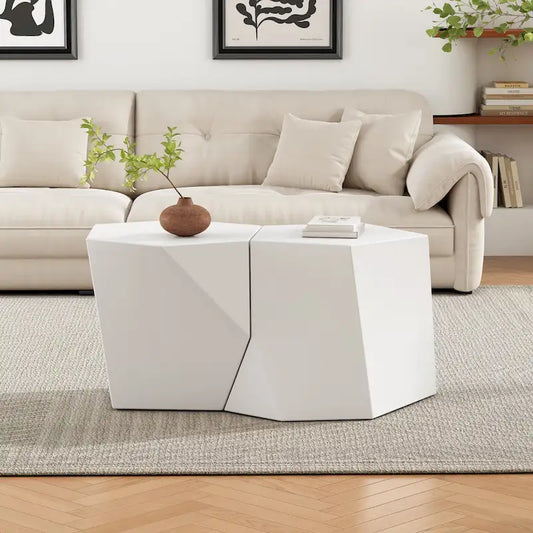 Christopher Knight Home - CloudHouse Modern MGO Coffee Table Set with Geometric Design