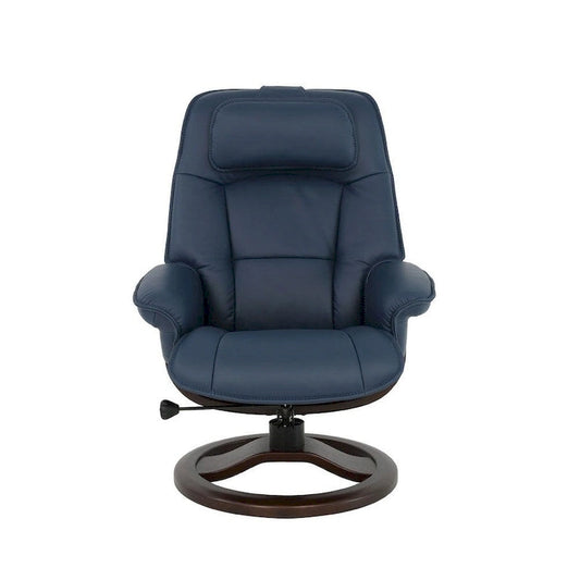 Fjords Admiral R Leather Recliner and Ottoman