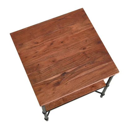 End Table with Storage Shelf