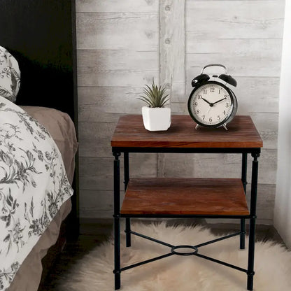 End Table with Storage Shelf