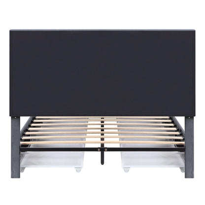 Furniture of America Naxime Modern 4-Drawer Fabric Platform Bed