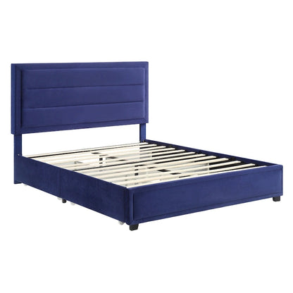 Furniture of America Naxime Modern 4-Drawer Fabric Platform Bed