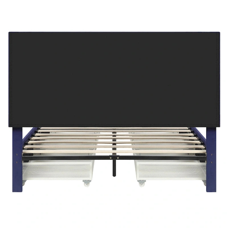 Furniture of America Naxime Modern 4-Drawer Fabric Platform Bed