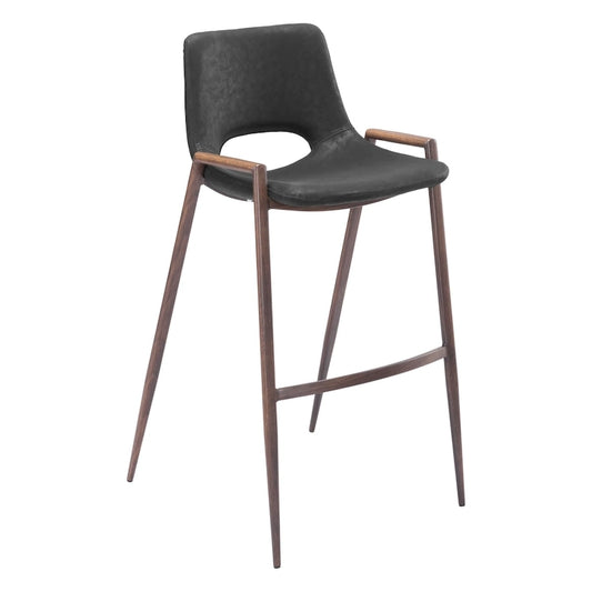 Desi Barstool Black & Walnut