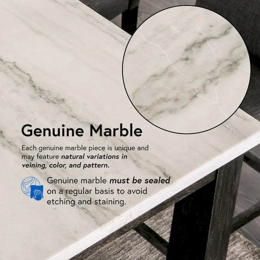 Furniture of America Shap Rustic Black 60-inch Counter Height Table