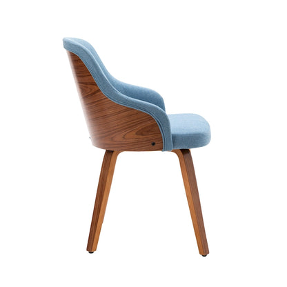 Porthos Home Hye Dining Chairs Set of 2, Fabric Upholstery, Bentwood Legs