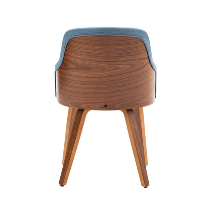 Porthos Home Hye Dining Chairs Set of 2, Fabric Upholstery, Bentwood Legs