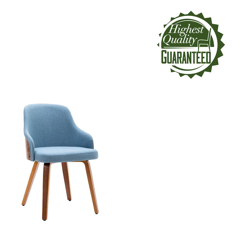 Porthos Home Hye Dining Chairs Set of 2, Fabric Upholstery, Bentwood Legs