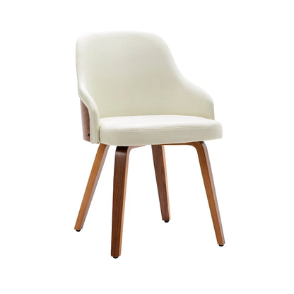 Porthos Home Hye Dining Chairs Set of 2, Fabric Upholstery, Bentwood Legs