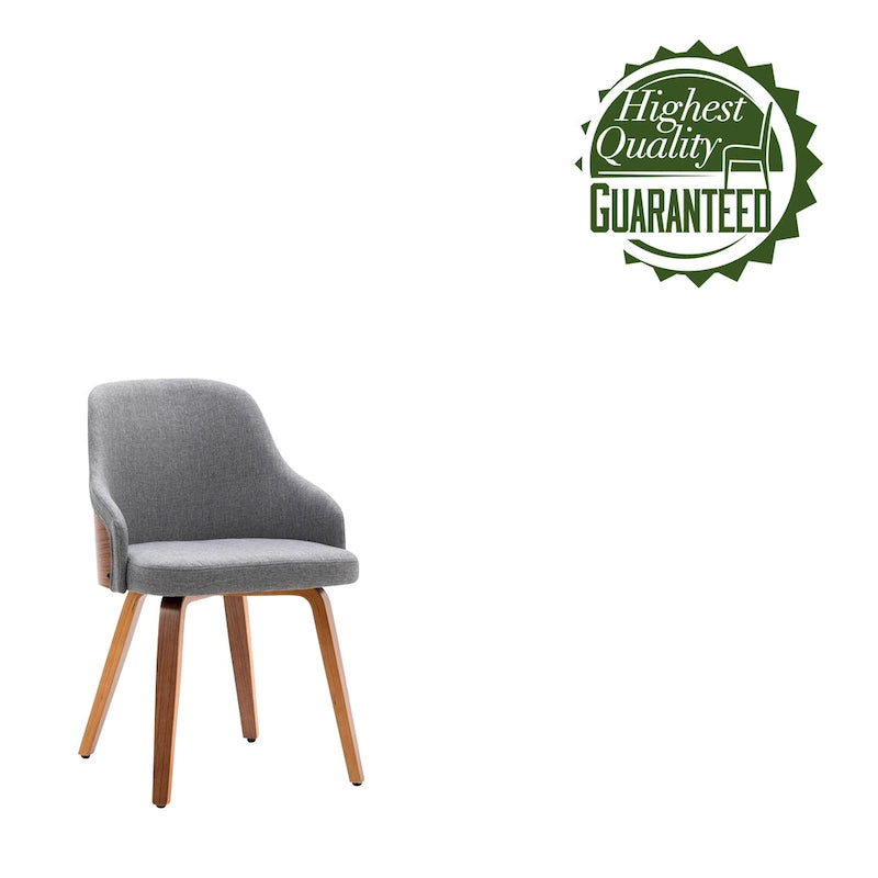 Porthos Home Hye Dining Chairs Set of 2, Fabric Upholstery, Bentwood Legs