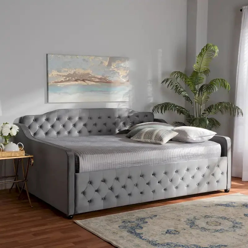 Silver Orchid Raag Transitional Contemporary Daybed