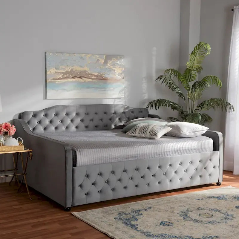 Silver Orchid Raag Transitional Contemporary Daybed