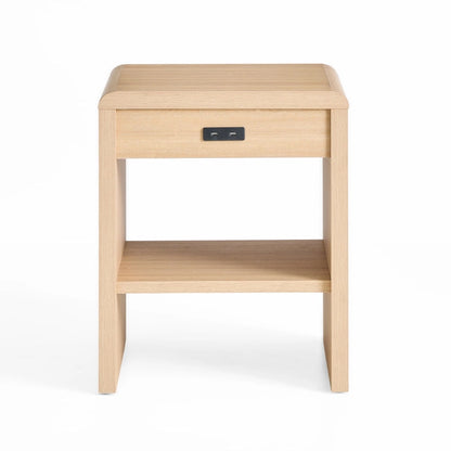Brookside Reyna Modern Wood End Table with Rounded Corners