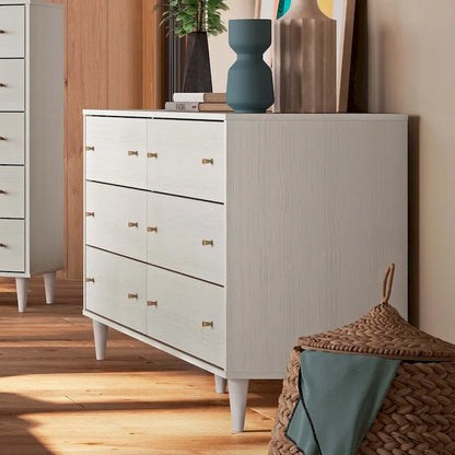 Grain Wood Furniture Mid Century 6-Drawer Dresser