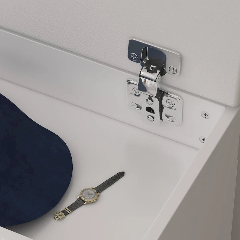 Kerrogee Shoe Storage Bench Rack for 6-Pair, with Hiden Storage uner Cushion - 12W x 24L x 21.2H