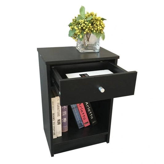 Simplify bedroom furniture Bedside End Table 1/2 Drawer Nightstand 2 Styles