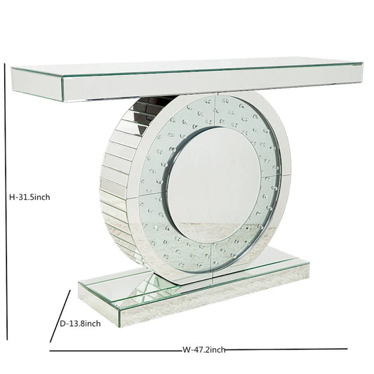 Modern Console Table with Crystal Base Entryway Sofa Table
