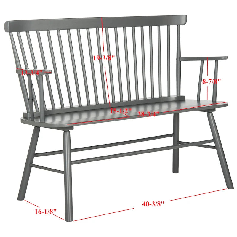 SAFAVIEH Gracija Spindleback Settee - 48 x 22.4 x 36 - 48W x 22D x 36H