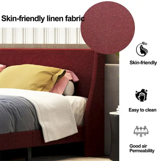 Full Size Bed Frame Upholstered Bed Frame Platform