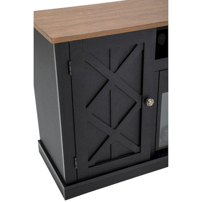 54 in. Charcoal TV Stand for TVs up to 60 in. with Electric Fireplace