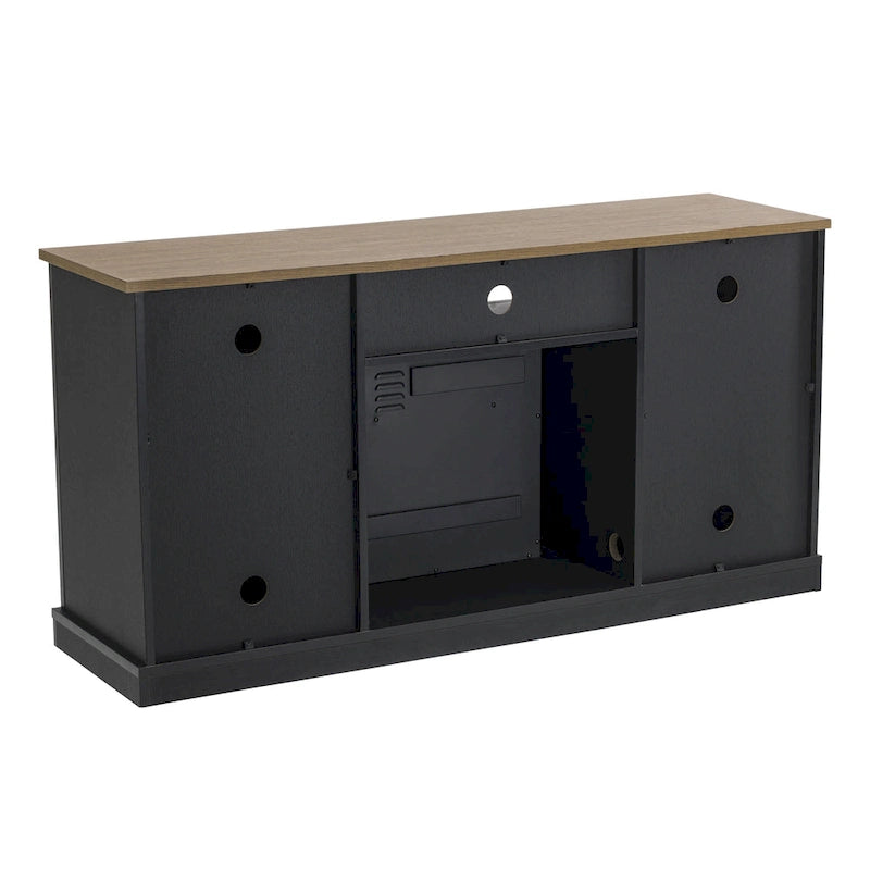 54 in. Charcoal TV Stand for TVs up to 60 in. with Electric Fireplace