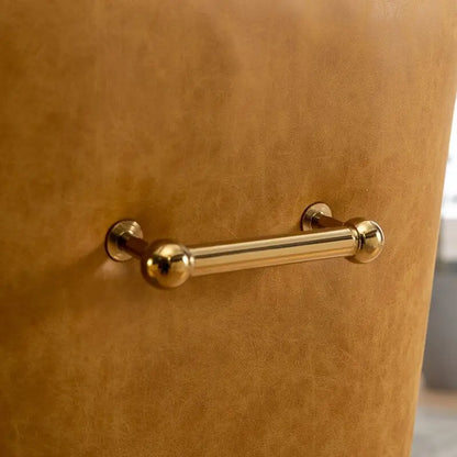 SEYNAR Modern Glam PU Leather Dining Chair or Vanity Chair Set of 6 with Rear Handle