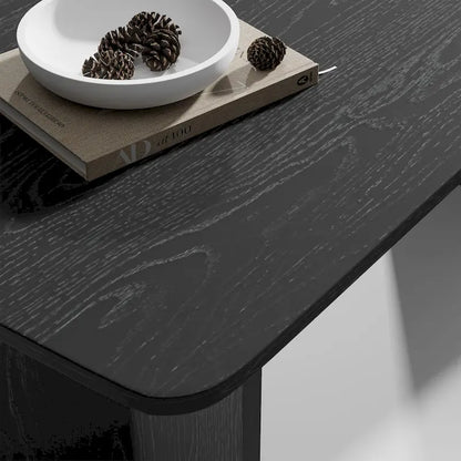 Lumioca Modern Oak Wood Top 67 in. Double Pedestal Base Dining Table