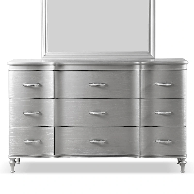 Furniture of America Seabliss Glam Solid Wood 9-Drawer Double Dresser