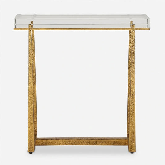 Uttermost Midas Thick Crystal Accent Table - 24H x 24W x 8.625D
